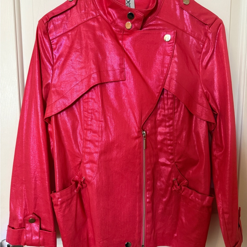 Bold Pink Motorcycle Style Jacket